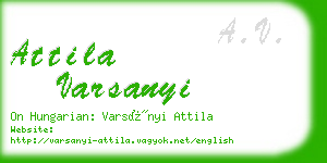 attila varsanyi business card